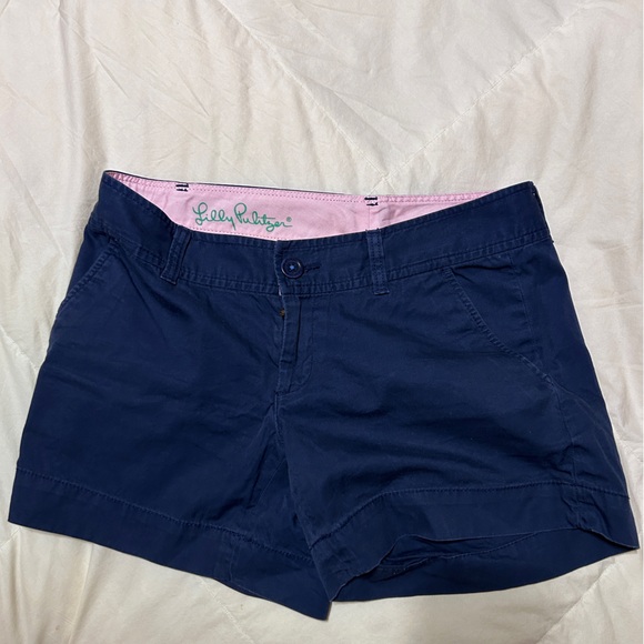 Lilly Pulitzer Callahan Shorts Navy Blue Classic Preppy Size 2 - Picture 9 of 12